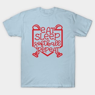 Eat Sleep Softball Repeat Cute Funny T-Shirt